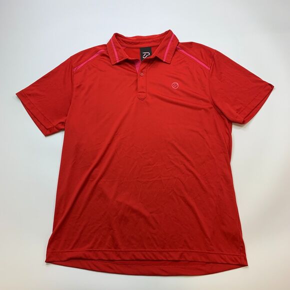 IJP Design Polo Shirt Mens XL Extra Large Red Moisture Wicking Athletic Golf - Picture 2 of 11